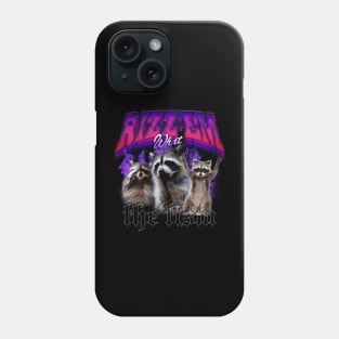 Rizz Em With The Tism Retro Shirt, Vintage Funny Raccoon Graphic Shirt, Autism Awareness, Raccoon Meme Phone Case