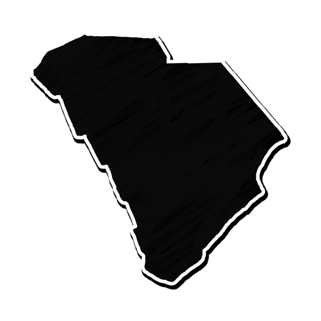 Black South Carolina Outline by Mookle