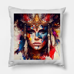 Powerful Warrior Woman #8 Pillow