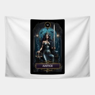 Justice Mermaid Tarot Cards Tapestry