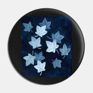 Blue Leaves in Water Pin