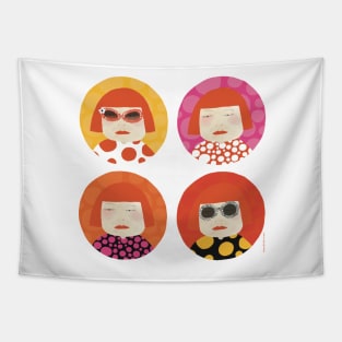 Yayoi Kusama inspired, start your day in a happy mood Tapestry