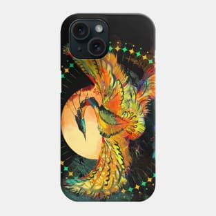 Blue and Gold Phoenix Phone Case