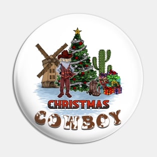 Christmas Cowboy Pin