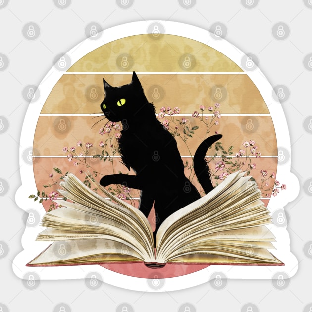 Just A Girl Who Loves Books Fun Nerd Cat Book' Sticker