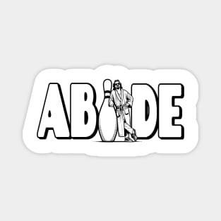 Abide The Dude Lebowski Bowling Pin Graphic Magnet