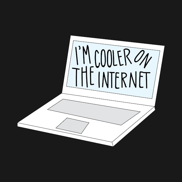 I'm Cooler On The Internet Funny Sticker Humor by Richardsonh25