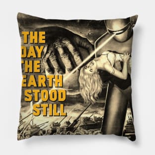 The Day the Earth Stood Still Sepia Cut Out Pillow