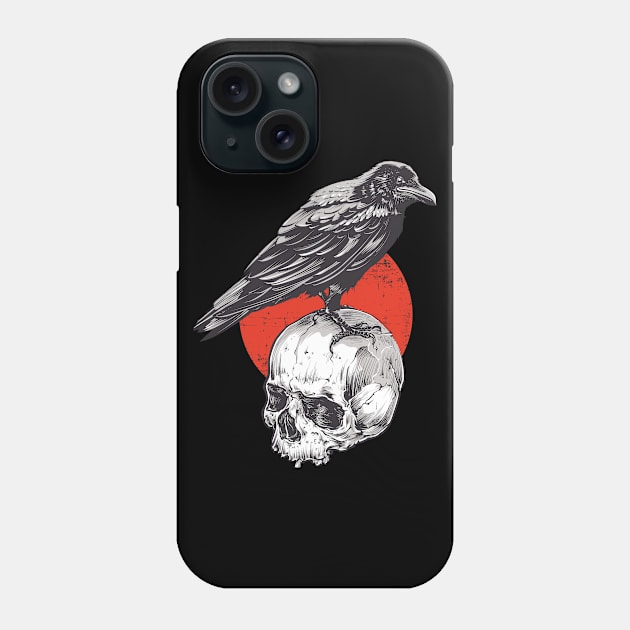 Raven and Skull Phone Case by Buy Custom Things