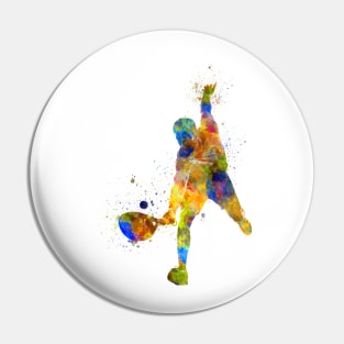 Watercolor paddle player Pin