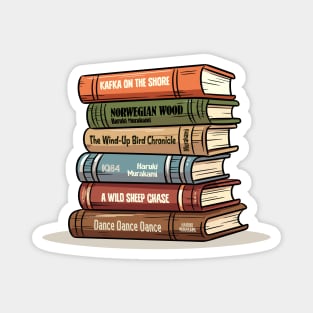 Haruki Murakami Book Stack - Book Lovers Gift Magnet