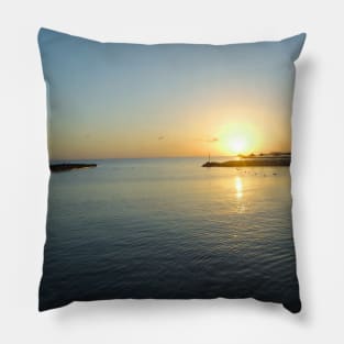 Summer Sunset In Crete sightseeing trip photography from city scape Crete Greece summer Pillow