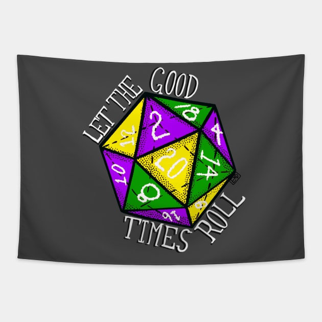 Let the Good Time Roll Mardi Gras Dice Tapestry by TheEND42