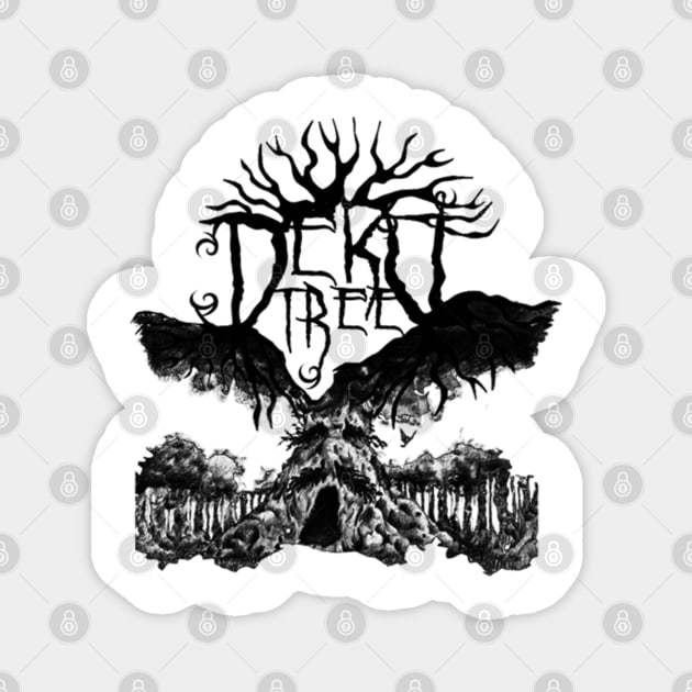 Black Metal Deku Tree Magnet by red-leaf