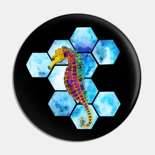 Hex Seahorse Pin