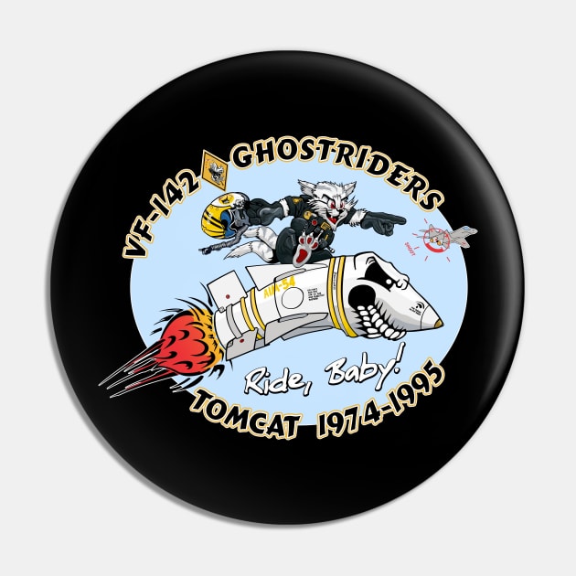 VF-142 Ghostriders Nose Art Variation Pin by MBK