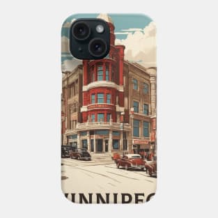 Winnipeg Manitoba Canada Vintage Poster Tourism Phone Case