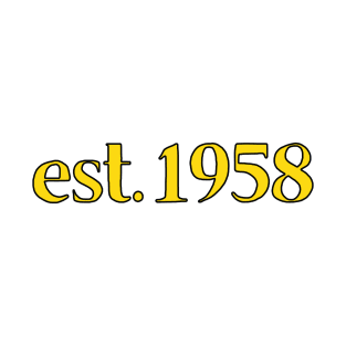 Est. 1958 Cartoonish Retro Birthday T-Shirt