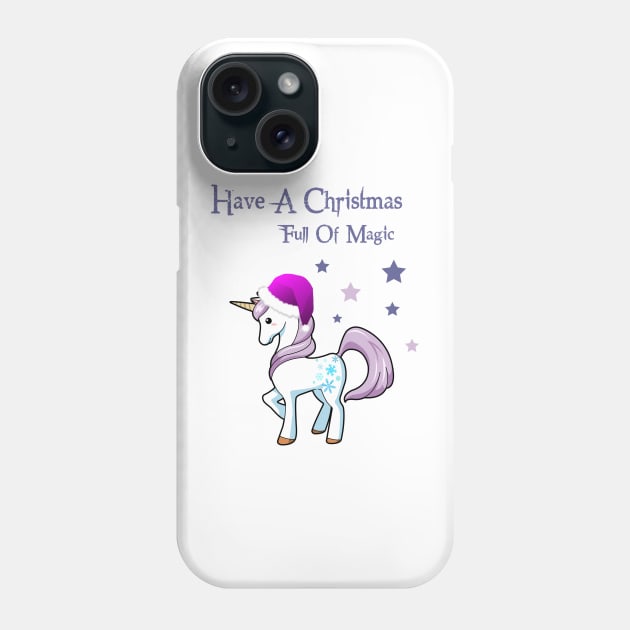 Unicorn Christmas Magic Phone Case by Specialstace83