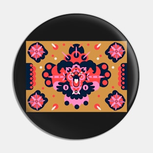 Pink kaleidoscope Pin