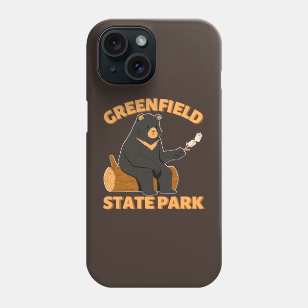 Greenfield State Park Camping Bear Phone Case by Caring is Cool