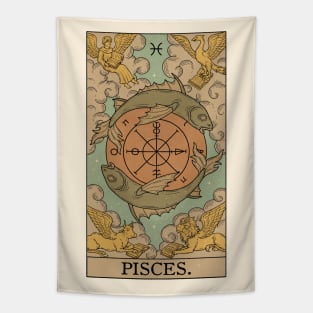 Pisces Tarot Card Tapestry