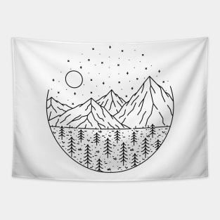 Mountain and Tree Tapestry