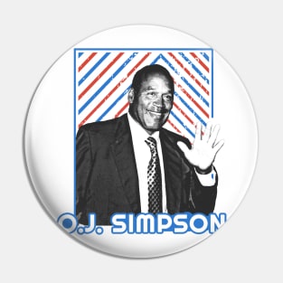 oj simpson - vintage Pin