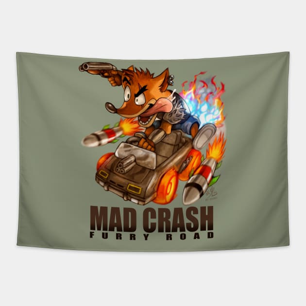 Mad Crash Tapestry by RySpirit