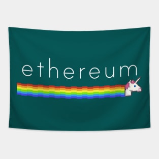 Ethereum unicorn - ETH rainbow Tapestry