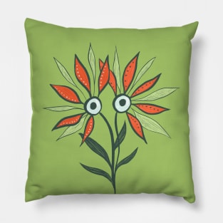 Weird Cute Eyes Character Flower Monster Pillow