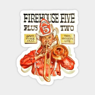 Firehouse Five Plus Two - Outline For Darker Colors Magnet