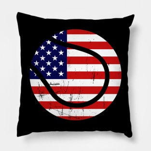 Usa America Flag Tennis 4Th Of July Pillow