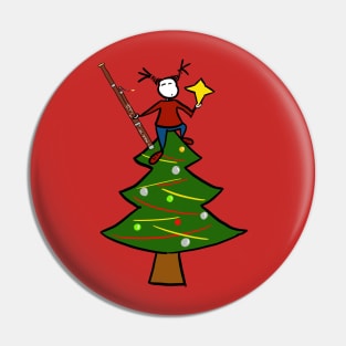 Bassoon Christmas Pin