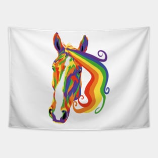 Rainbow Suffolk Punch Horse - Suffolk Pride 2019 Tapestry