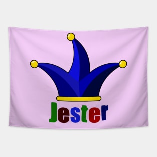 Jester with jester hat in color blue Tapestry