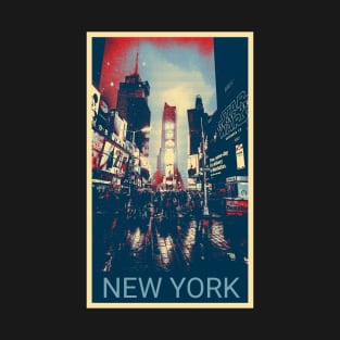 New York in Shepard Fairey style T-Shirt