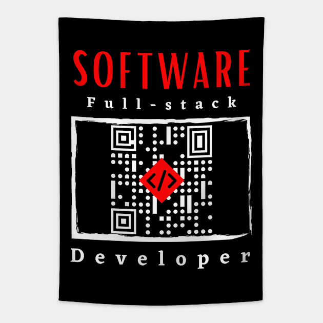 Software Full-Stack Developer motivational design Tapestry by Digital Mag Store