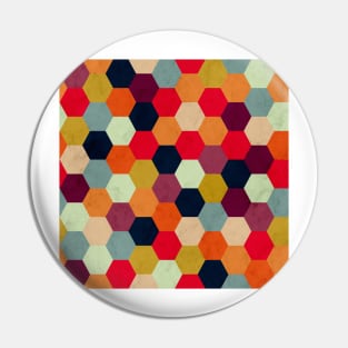 Colorful Beehive Pattern Pin