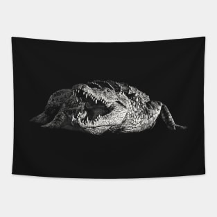 Fearsome Nile Crocodile African Wildlife Tapestry