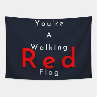 Walking Red Flag Tapestry