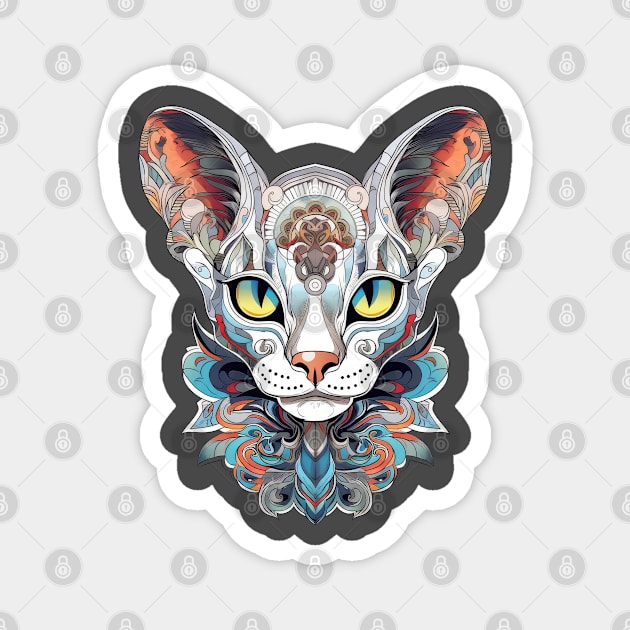 Sphynx cat Magnet by RosaliArt