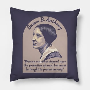 Susan B. Anthony Portrait and Quote Pillow