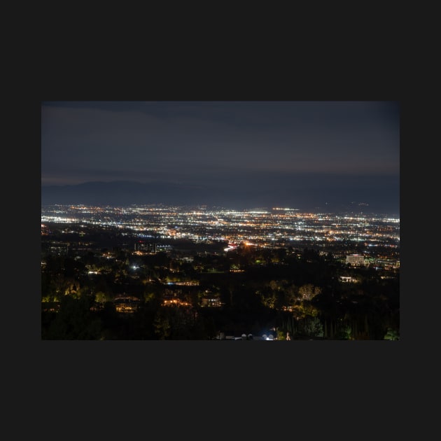 Aerial view of the San Fernando Valley at night by AlexK