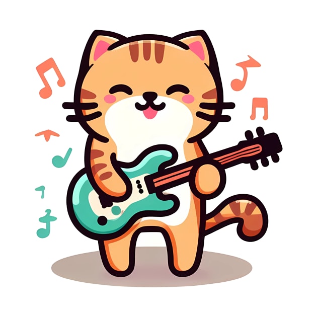 Bass Playing Cat by Andi's Design Stube