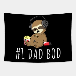 Number One Dad Bod Sloth Funny Father's Day Tapestry