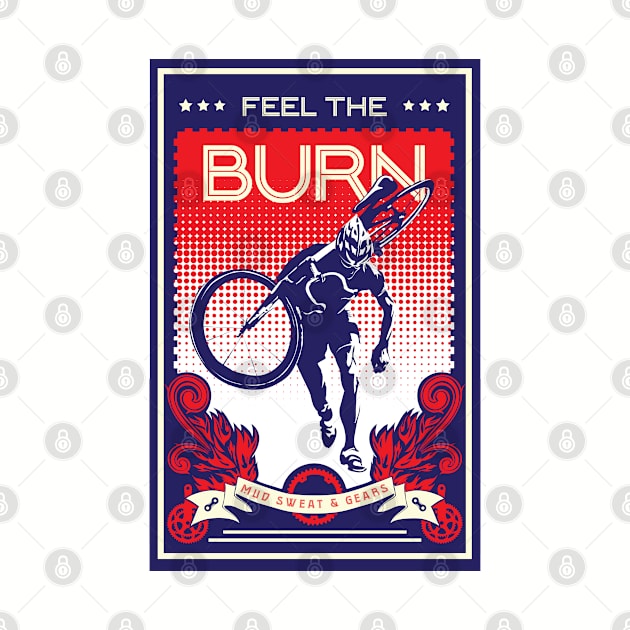 Feel the Burn retro cycling poster by SFDesignstudio