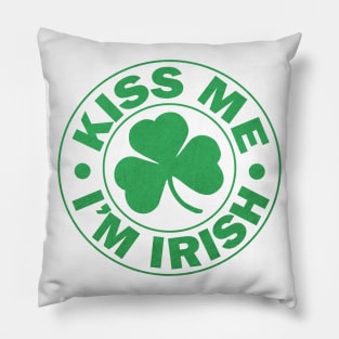 Kiss Me I'm Irish Shamrock St Paddys Day Men Women Pillow