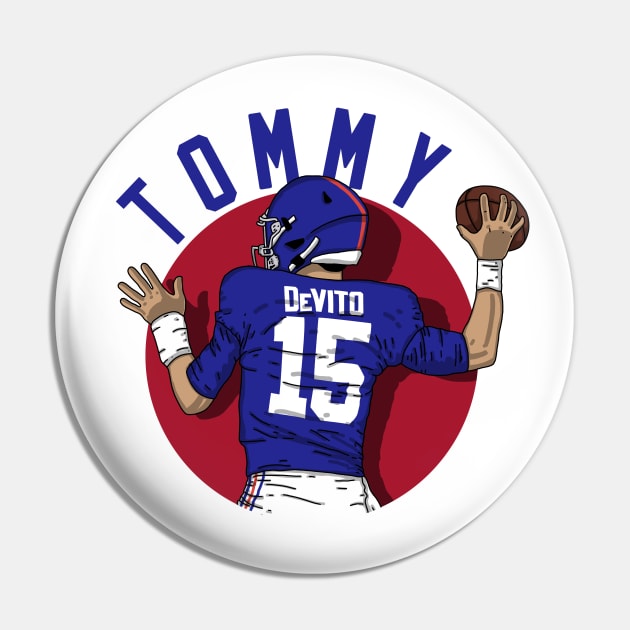 Tommy Devito Back - Tommy Devito - Pin | TeePublic