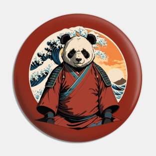 The Great Japanese Samurai Panda Pin